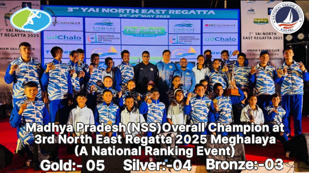 मध्यप्रदेश राज्य सेलिंग अकादमी के खिलाड़ियों ने जीते 12 पदक