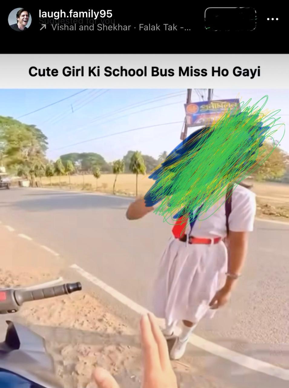 कानून और नैतिकता को तोड़ कर नाबालिग लड़की को किया वायरल